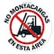 Signmission No Forklifts Spanish 16in Non-Slip Floor Marker, 12PK, 16 in L, 16 in H, FD-C-16-12PK-99911 FD-C-16-12PK-99911 - alternate 1